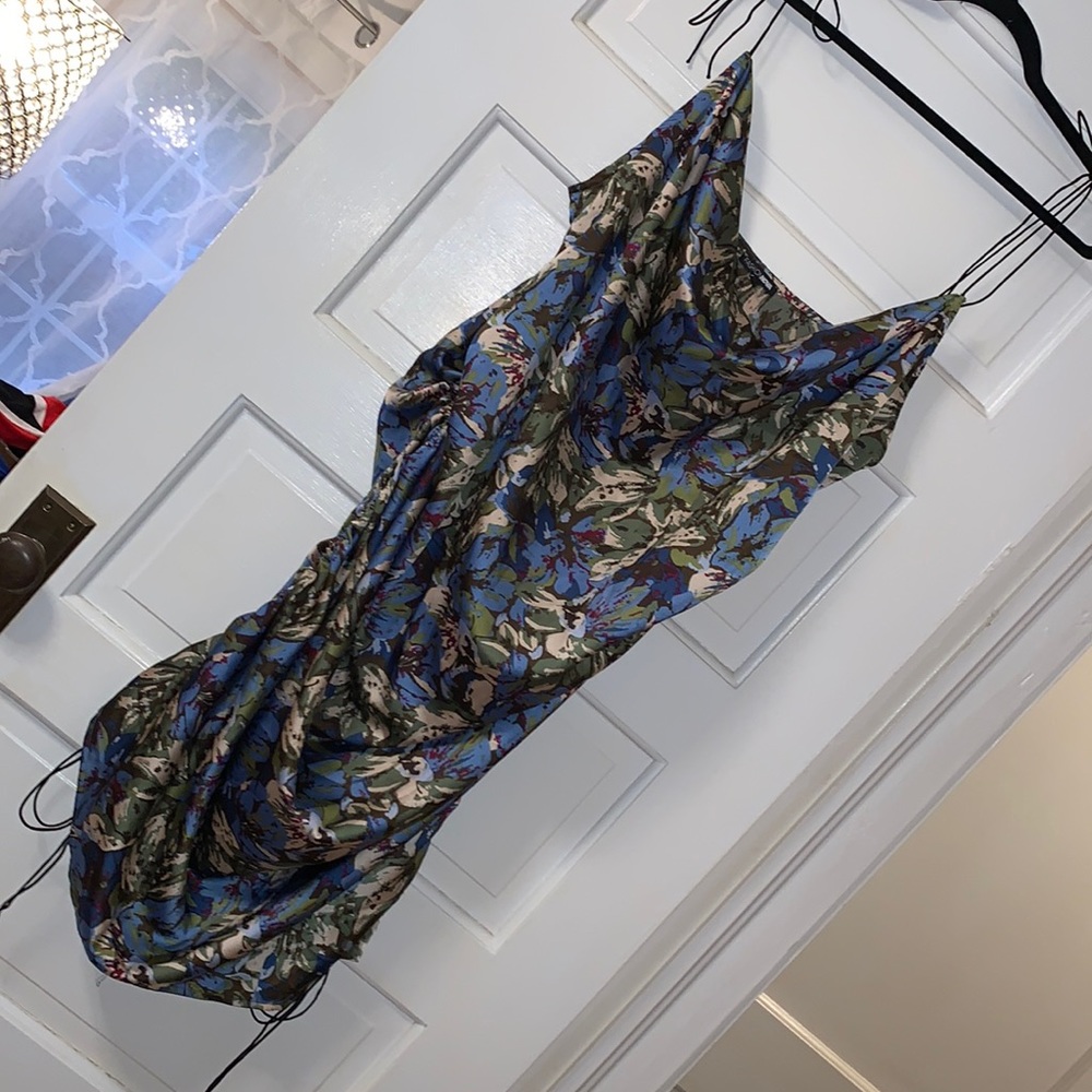 3X Fashion Nova Summer tropical silky dress